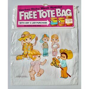 1974 Gerber Baby Week Plastic Tote Bag Vintage